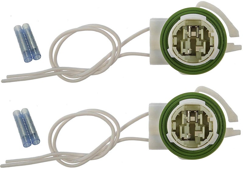 Muzzys (SET OF TWO) Wire Harness Pigtail Light Socket Repair Kit, Replaces GM 19258649, ACDelco LS94, Dorman 645-607, LED/Standard, 3157, 4157, 4114 Bulbs, Turn Signal, Brake, Daytime Running Lights, - Image 1